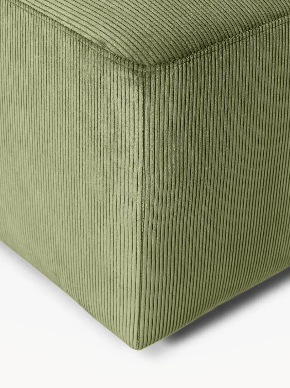 Puf reposapiés de pana Melva, An 99 x F 72 cm