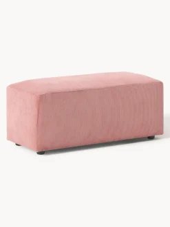 Puf reposapiés de pana Melva, An 99 x F 42 cm