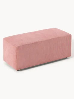 Puf reposapiés de pana Melva, An 99 x F 42 cm
