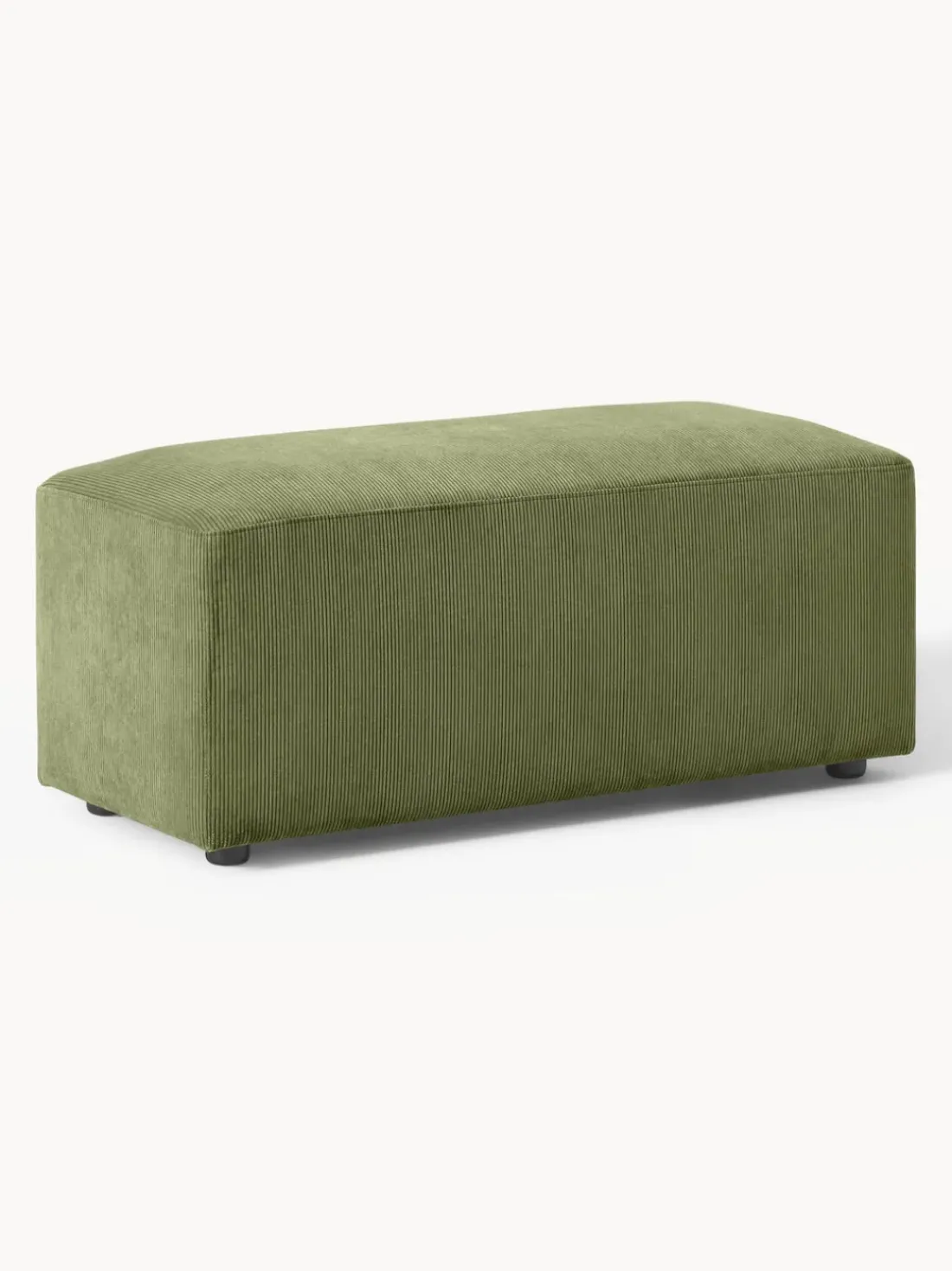 Puf reposapiés de pana Melva, An 99 x F 42 cm