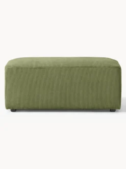 Puf reposapiés de pana Melva, An 99 x F 42 cm
