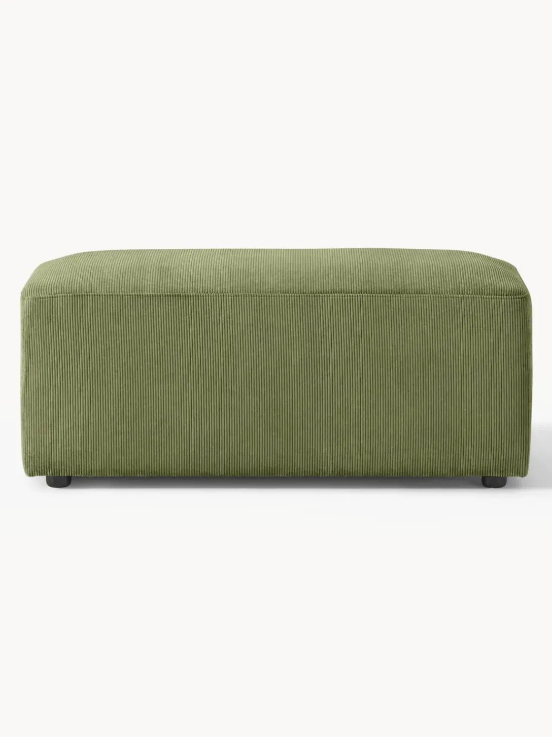 Puf reposapiés de pana Melva, An 99 x F 42 cm