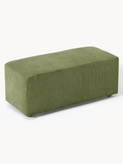 Puf reposapiés de pana Melva, An 99 x F 42 cm