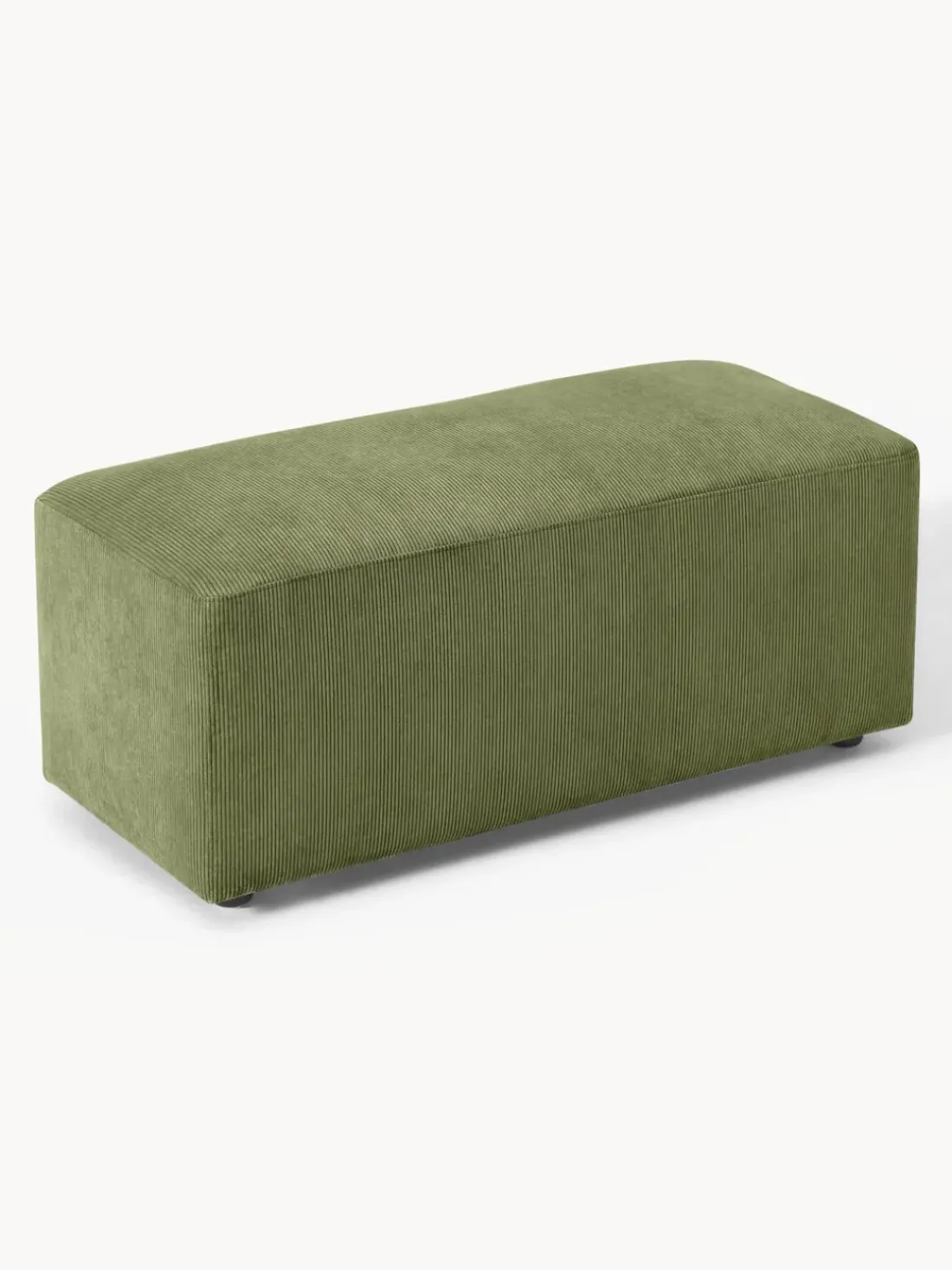 Puf reposapiés de pana Melva, An 99 x F 42 cm