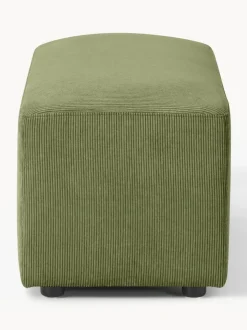 Puf reposapiés de pana Melva, An 99 x F 42 cm