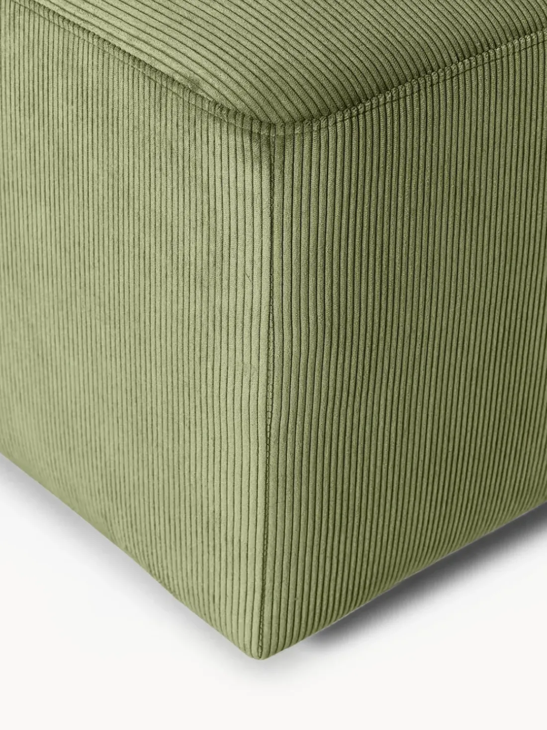 Puf reposapiés de pana Melva, An 99 x F 42 cm