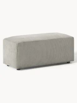 Puf reposapiés de pana Melva, 99 x 42 cm