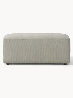 Puf reposapiés de pana Melva, 99 x 42 cm