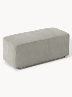 Puf reposapiés de pana Melva, 99 x 42 cm