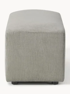 Puf reposapiés de pana Melva, 99 x 42 cm