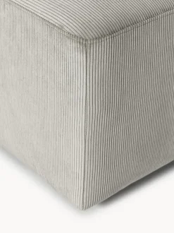 Puf reposapiés de pana Melva, 99 x 42 cm