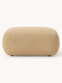 Puf reposapiés en tejido bouclé Sofia