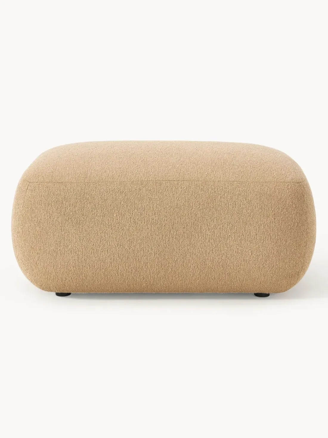 Puf reposapiés en tejido bouclé Sofia