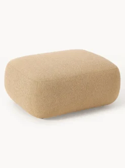 Puf reposapiés en tejido bouclé Sofia
