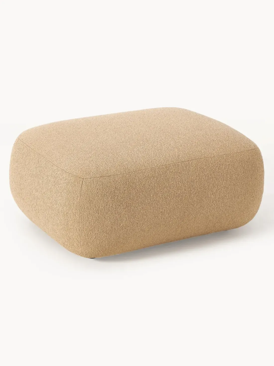 Puf reposapiés en tejido bouclé Sofia