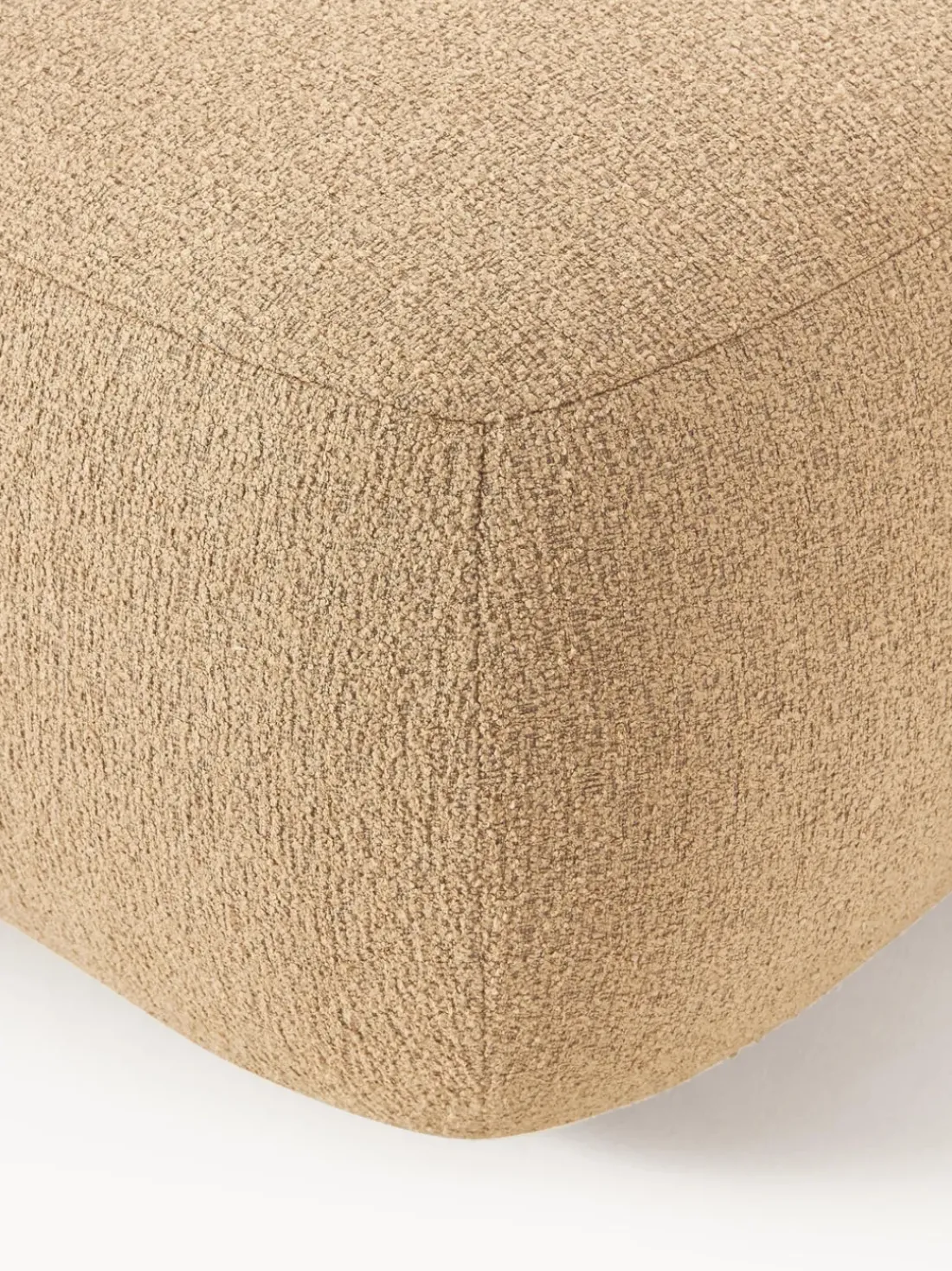 Puf reposapiés en tejido bouclé Sofia