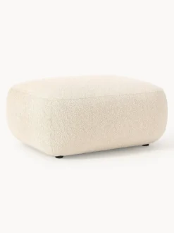 Puf reposapiés en tejido bouclé Sofia