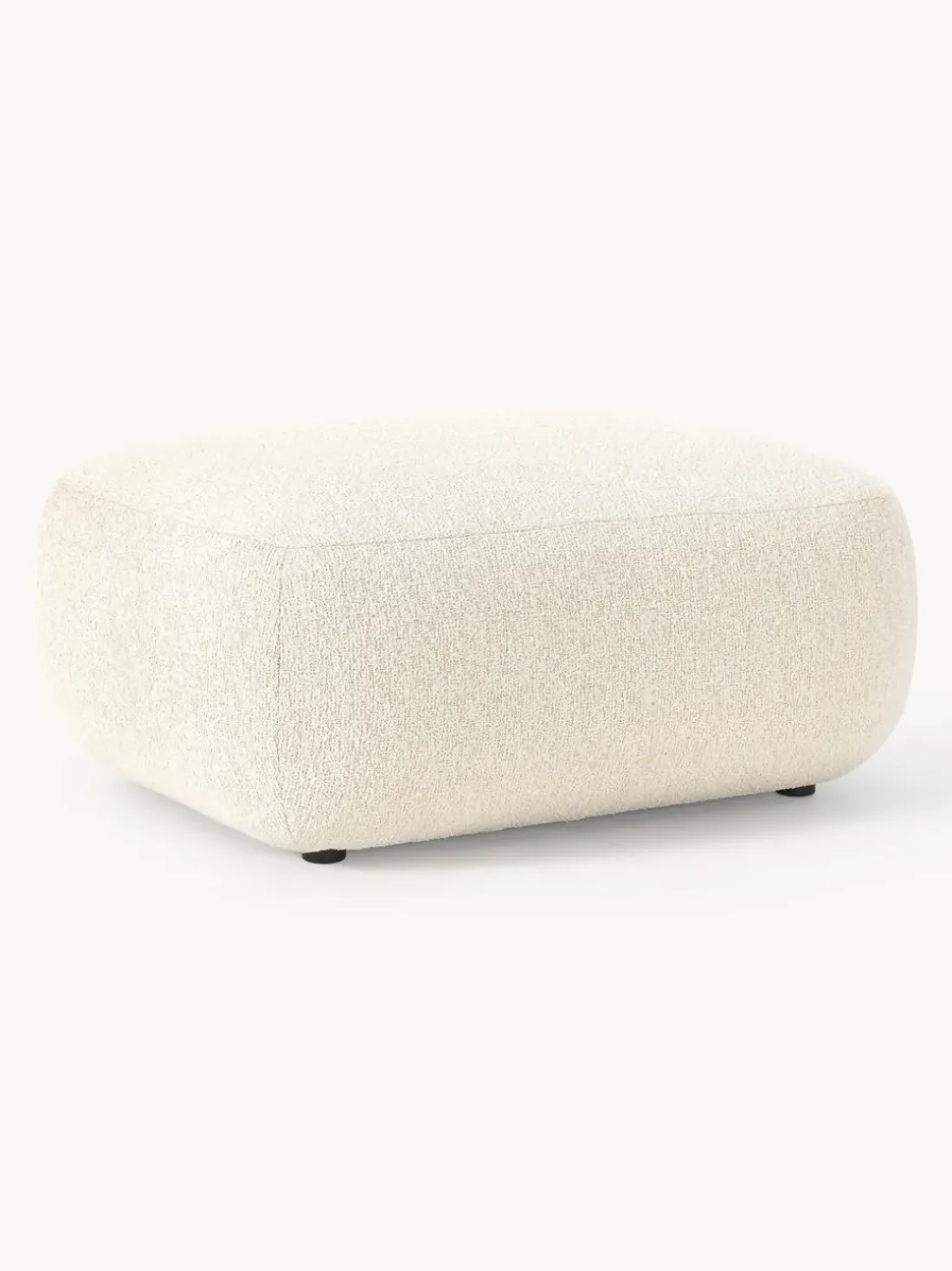 Puf reposapiés en tejido bouclé Sofia