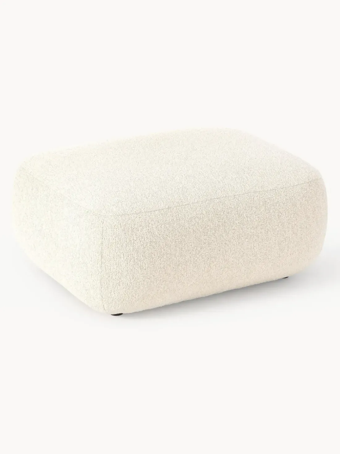 Puf reposapiés en tejido bouclé Sofia