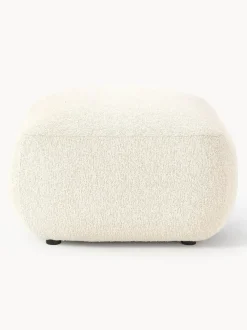 Puf reposapiés en tejido bouclé Sofia