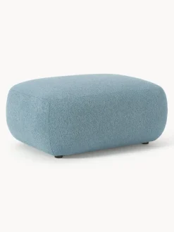 Puf reposapiés en tejido bouclé Sofia