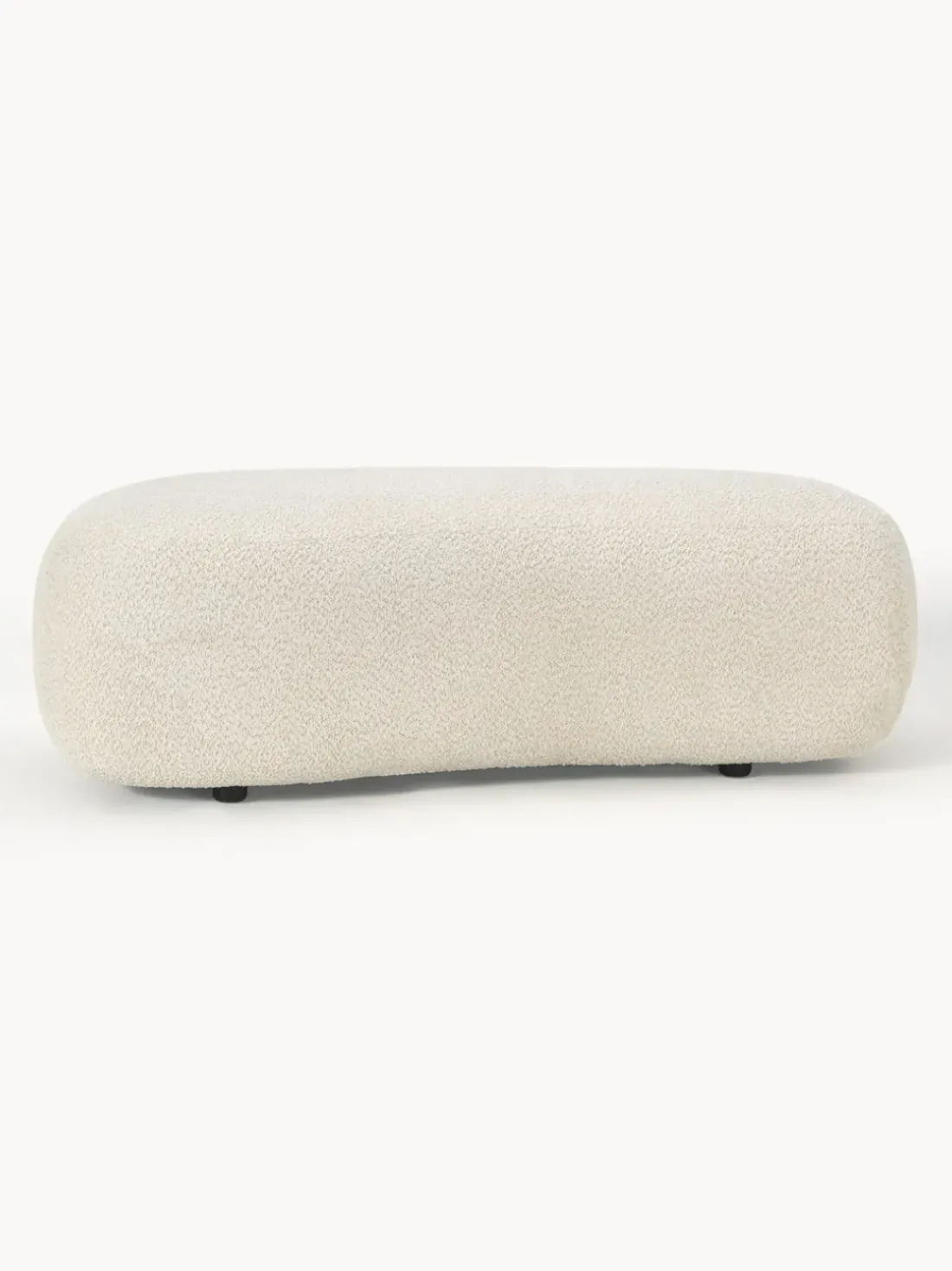 Puf reposapiés grande de borreguillo bouclé Alba