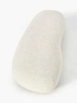 Puf reposapiés grande de borreguillo bouclé Alba