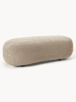 Puf reposapiés grande de borreguillo bouclé Alba