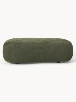 Puf reposapiés grande de borreguillo bouclé Alba