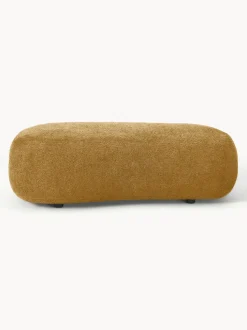Puf reposapiés grande de borreguillo bouclé Alba