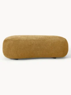 Puf reposapiés grande de borreguillo bouclé Alba
