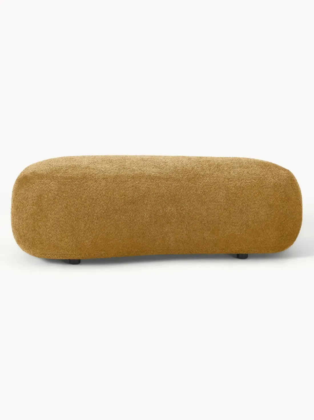 Puf reposapiés grande de borreguillo bouclé Alba