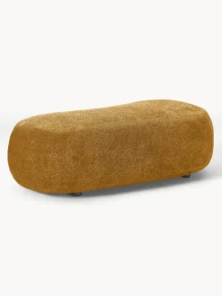 Puf reposapiés grande de borreguillo bouclé Alba
