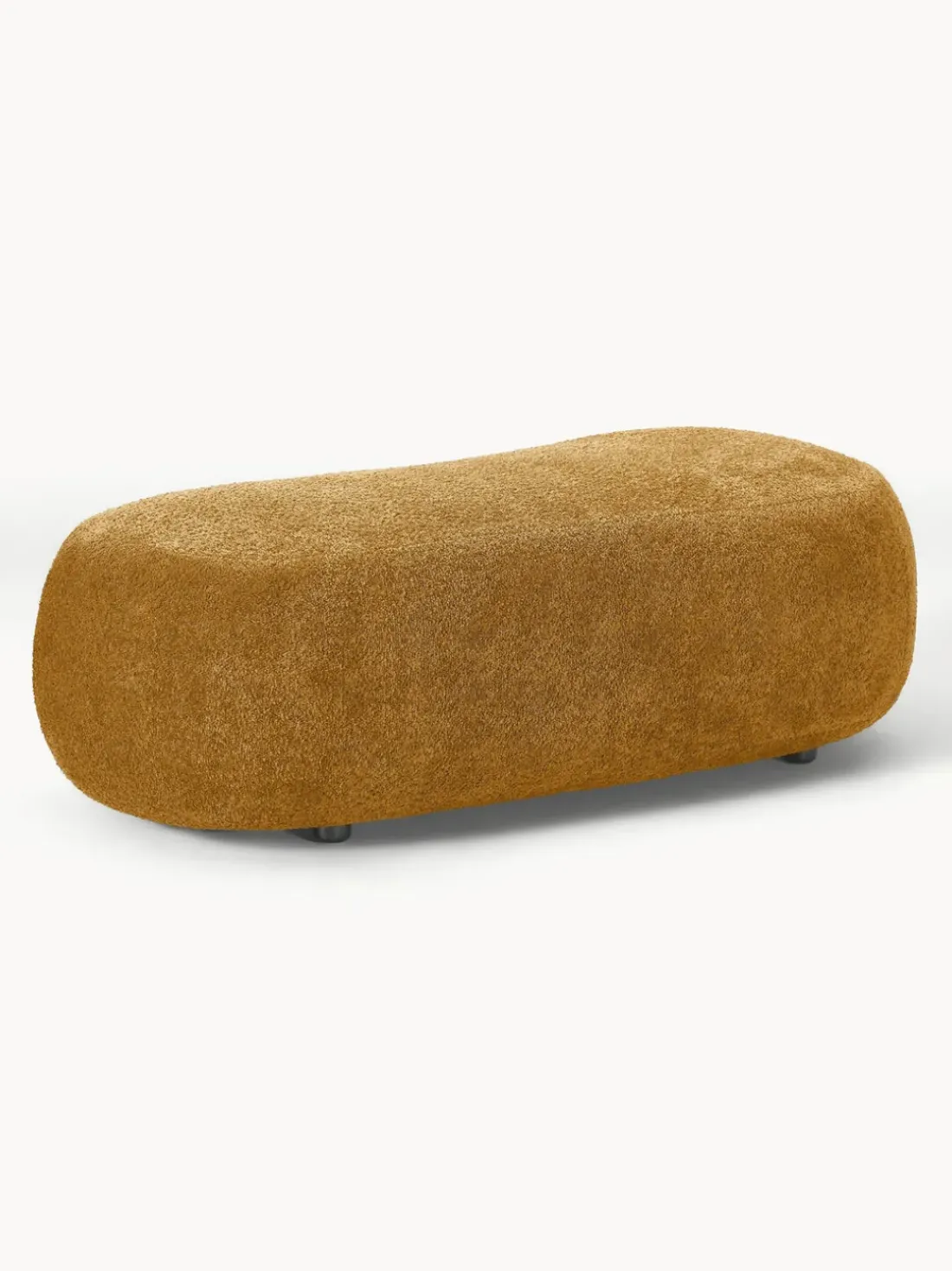 Puf reposapiés grande de borreguillo bouclé Alba