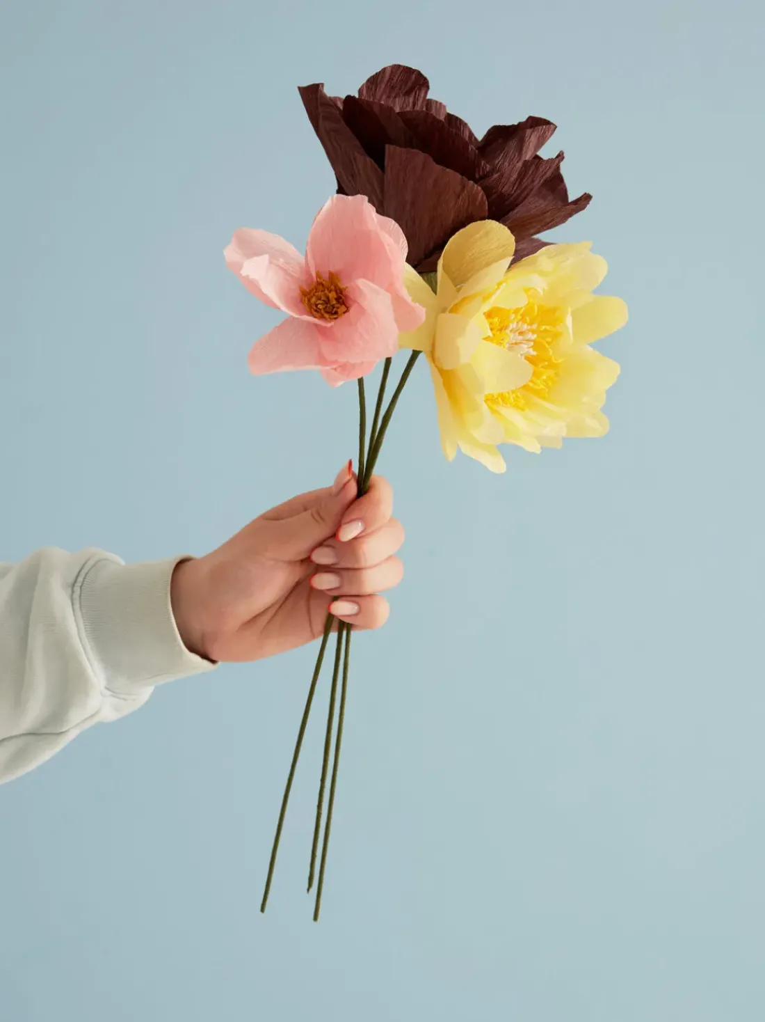 Ramo de flores artificiales artesanales Cottage Rose