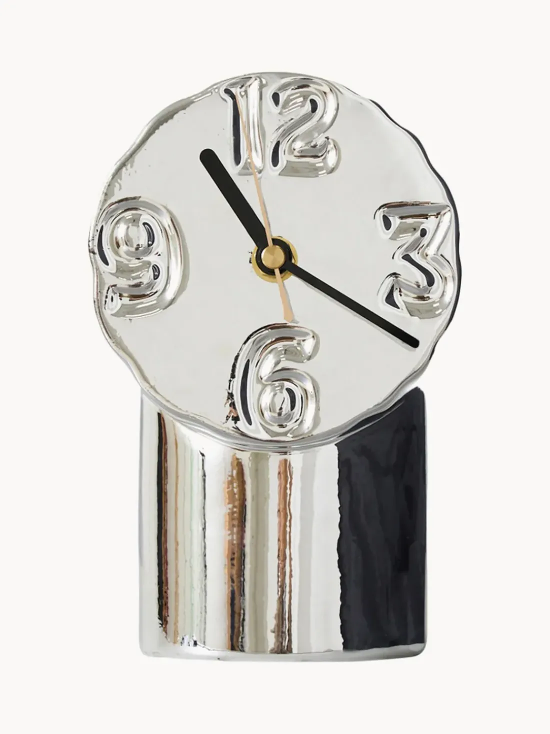 Reloj de cerámica artesanal con cromo Retro