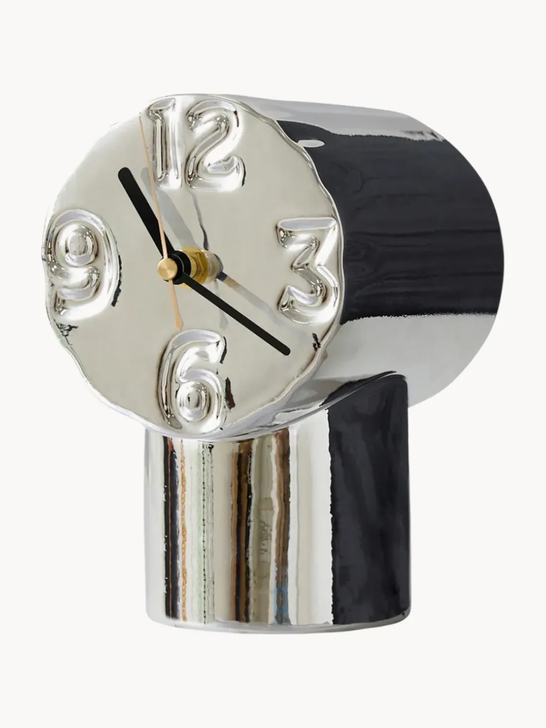 Reloj de cerámica artesanal con cromo Retro