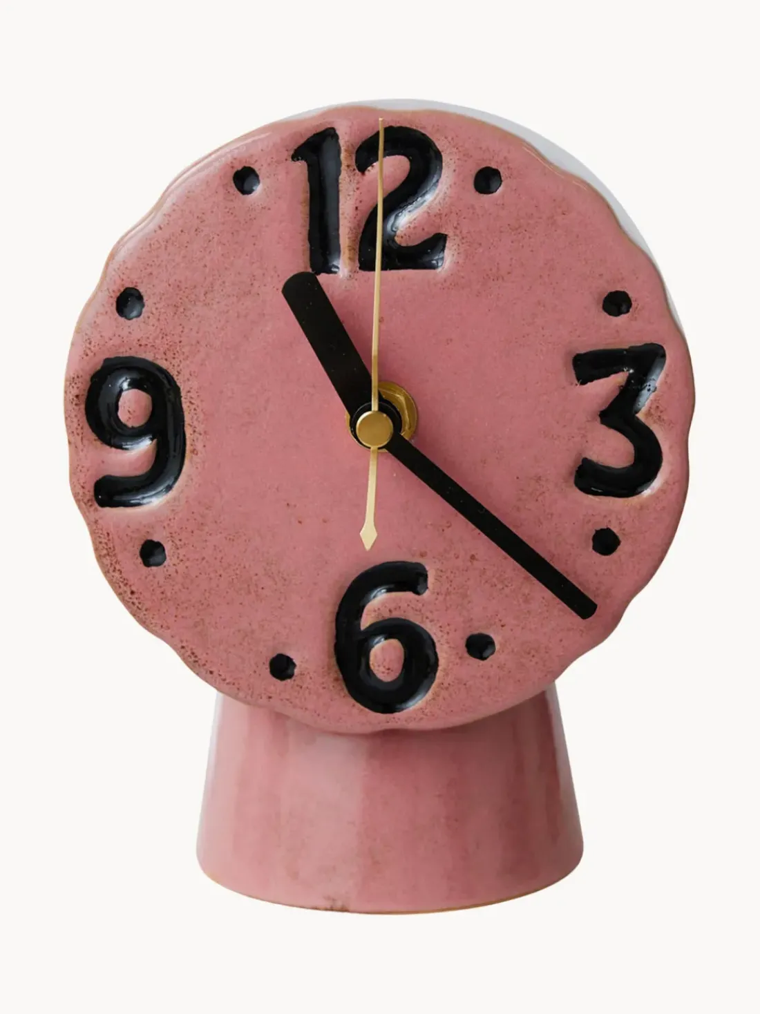 Reloj de mesa de cerámica pintado a mano Retro