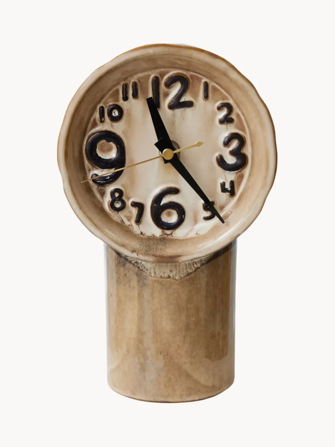 Reloj de mesa de cerámica pintado a mano Retro