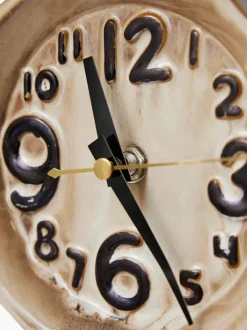 Reloj de mesa de cerámica pintado a mano Retro