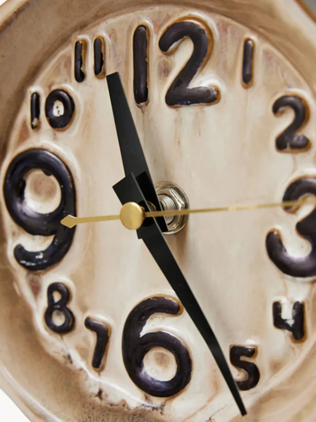 Reloj de mesa de cerámica pintado a mano Retro