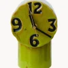 Reloj de mesa de cerámica pintado a mano Retro