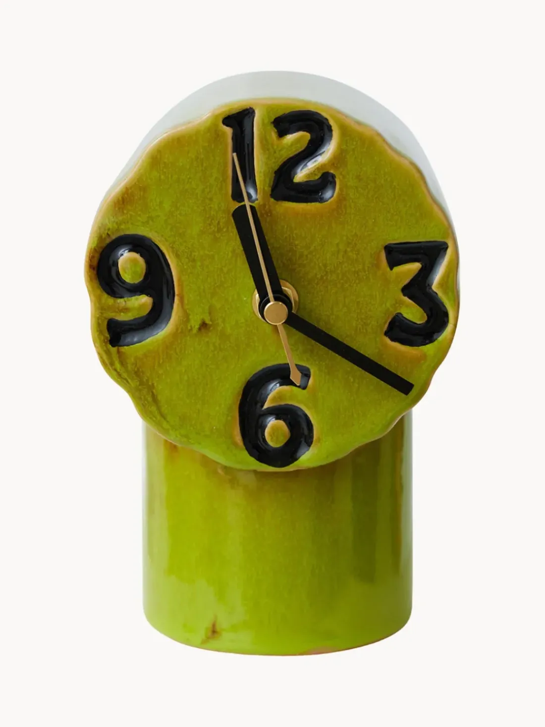 Reloj de mesa de cerámica pintado a mano Retro