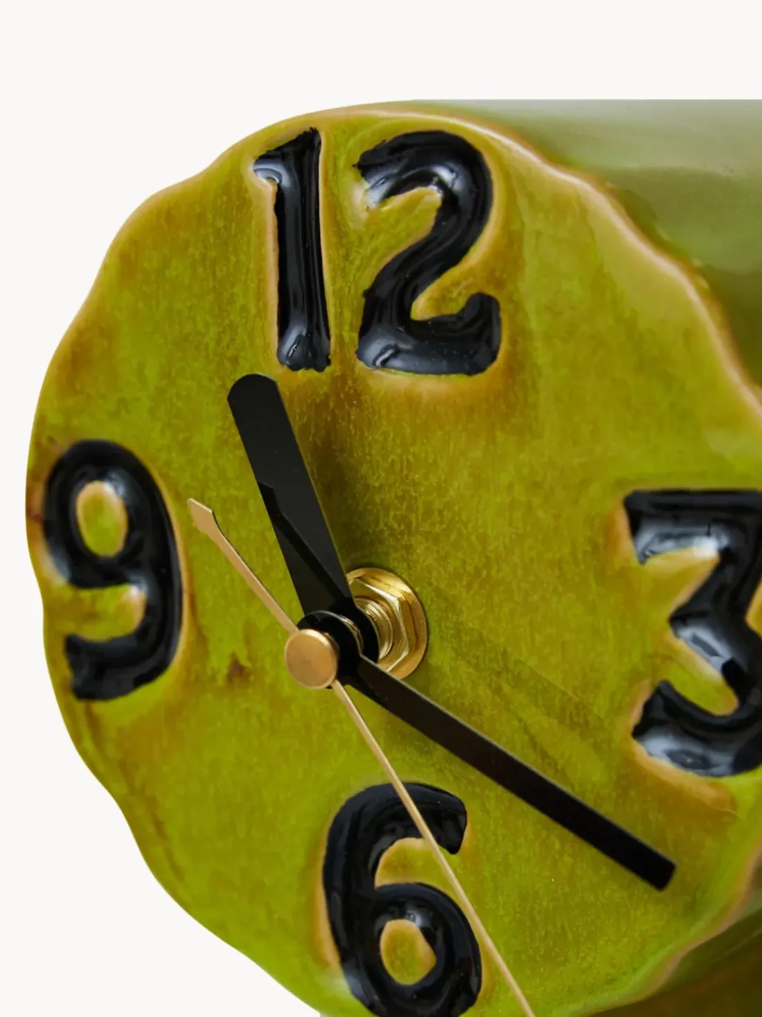 Reloj de mesa de cerámica pintado a mano Retro