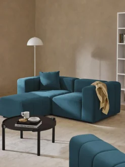 Reposapiés puf de terciopelo Lena