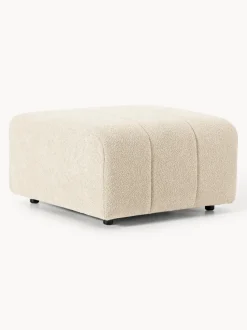 Reposapiés puf en tejido bouclé Lena