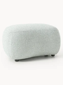 Reposapiés puf en tejido bouclé Alba