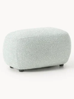 Reposapiés puf en tejido bouclé Alba