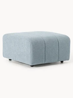 Reposapiés puf en tejido bouclé Lena