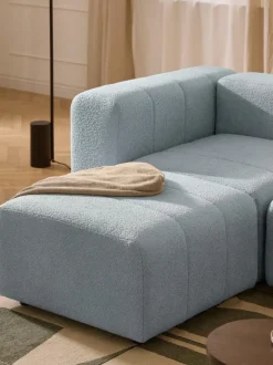 Reposapiés puf en tejido bouclé Lena